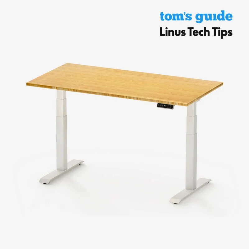 FlexiSpot E7 standing desk with dual motor frame and laminate surface