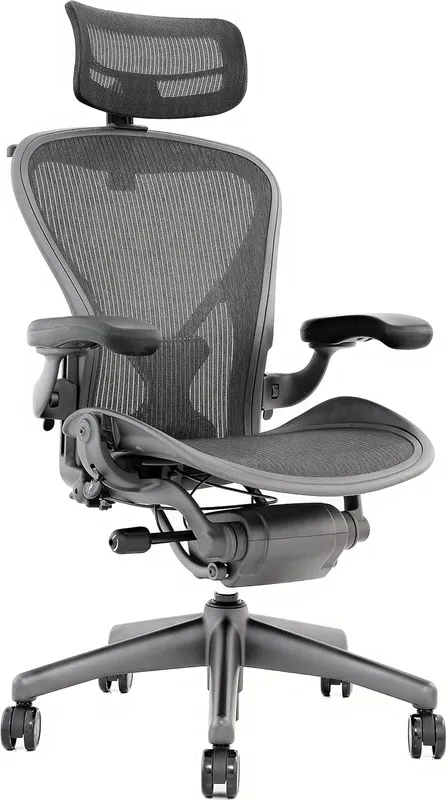 Herman Miller Aeron ergonomic office chair with suspension mesh seat and no hard seat edge