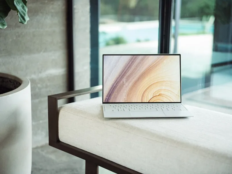 Large desk pad covering standing desk surface, clean workspace setup