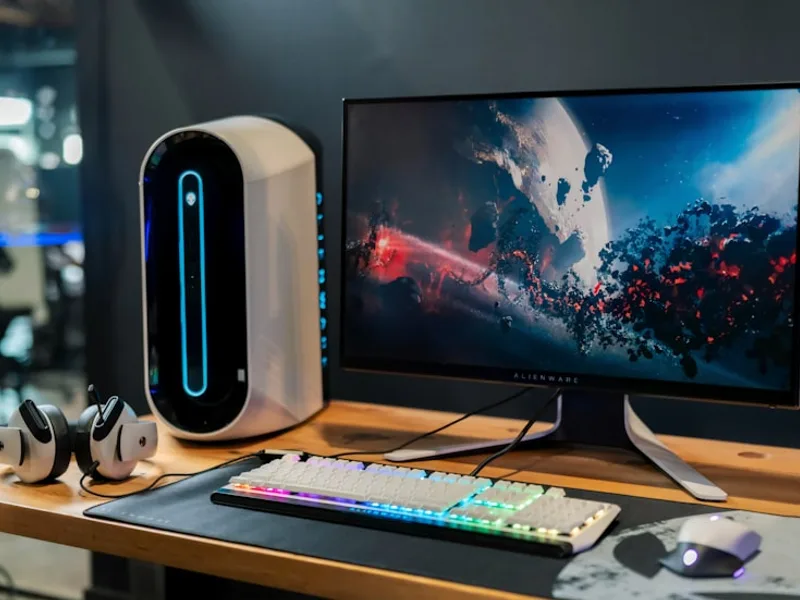 Nexstand K2 laptop stand elevating laptop to monitor height on standing desk